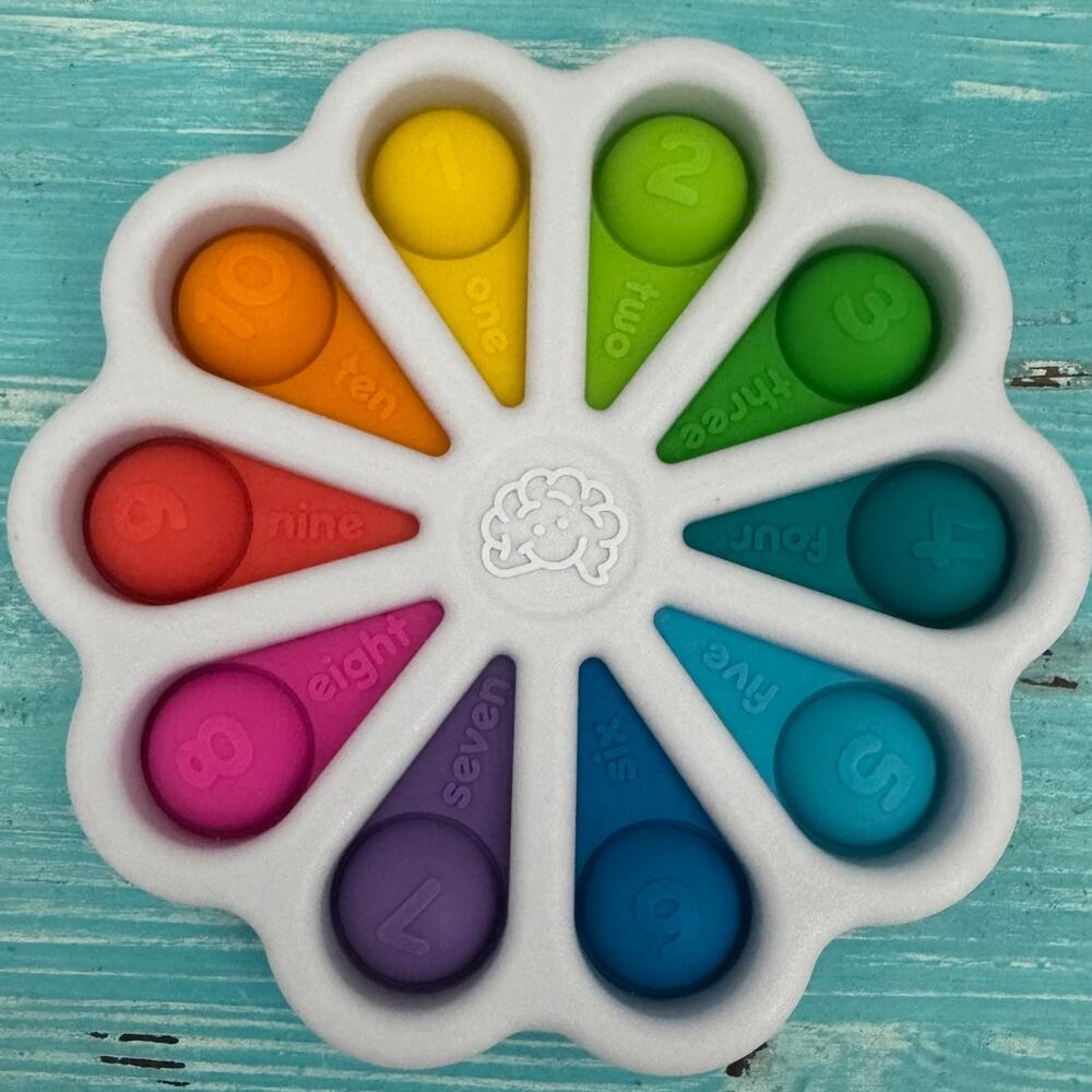 Fat Brain Toys Dimpl Digits Toddler Toy, Popping Number Learning Sensory